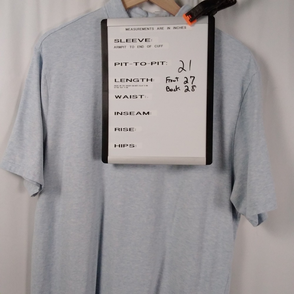 Faherty Movement Polo Shirt Short Sleeve Cardiff Blue Performance Stretch Mens L - Picture 4 of 6